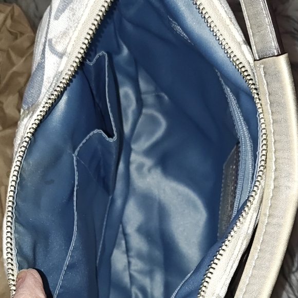 Coach Beige and Gray Signature Shoulder Bag - Picture 10 of 11